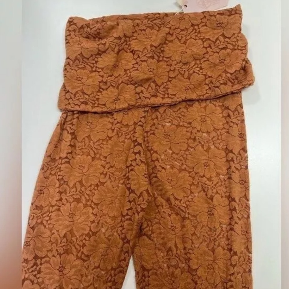 NWT We Are HAH by Free People Copper lace bellbottoms with a skirt. Med - Picture 8 of 14